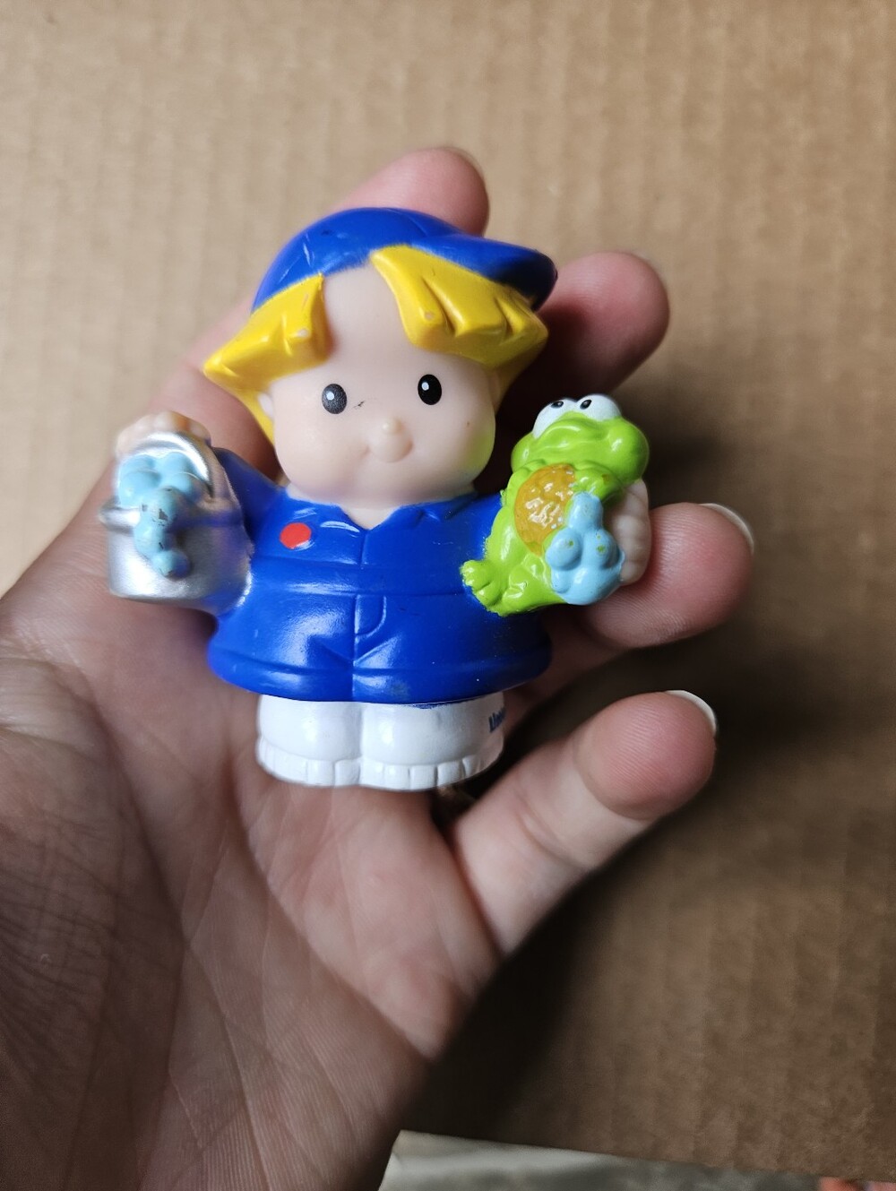 🧡3/$15 2007 Fisher-Price Little People Eddie Bucket Frog